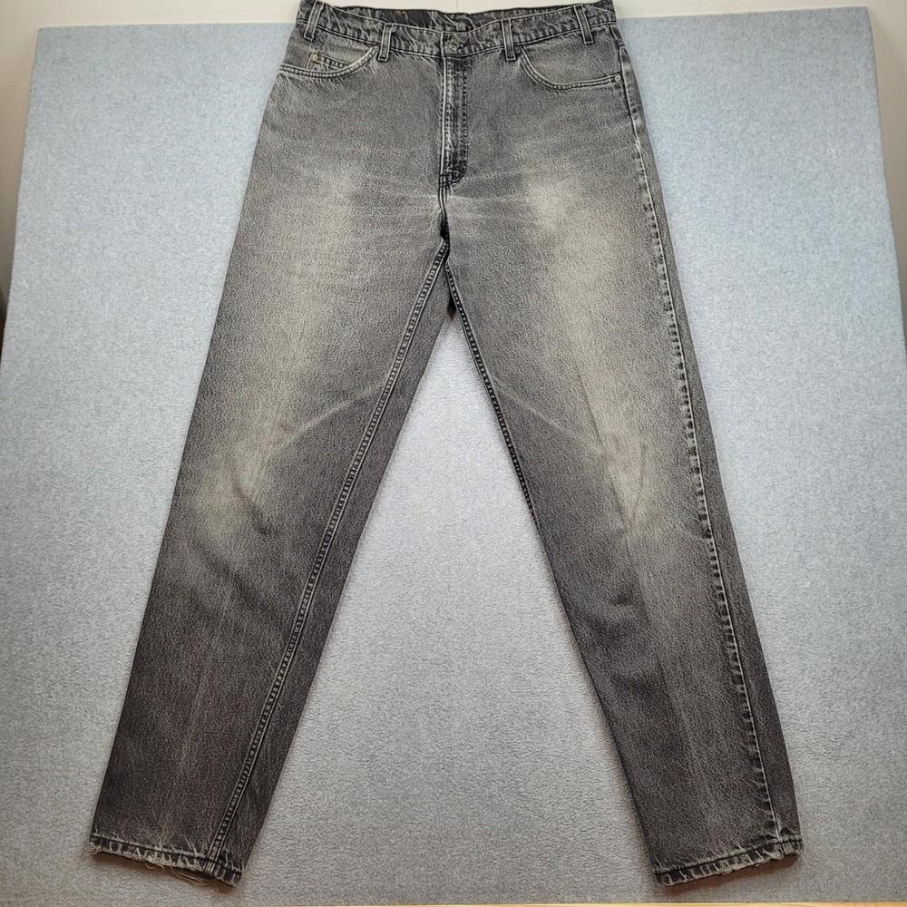 Orange Tab Levi 550 Relaxed Fit Jeans Mens 36x36 Gray Acid Wash Tapered Leg